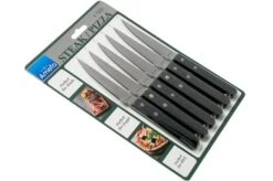 Amefa Pizza 7000 Six Steak Knives, Black -Kitchen Knives Store AM700000BC10BR6 06 amefa