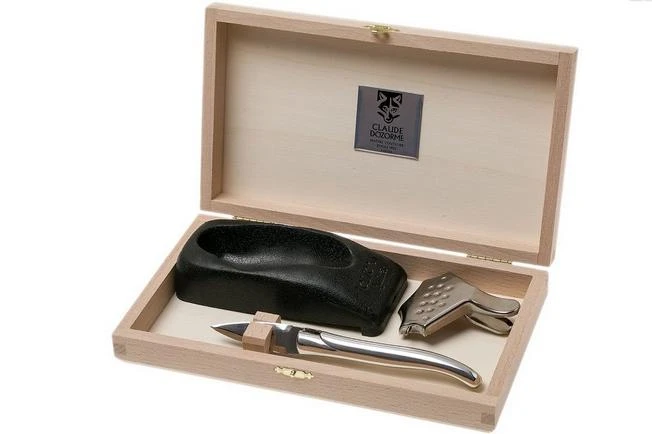 Claude Dozorme Laguiole Oyster Set, Polished Aluminium 1 Claude Dozorme Laguiole Oyster Set, Polished Aluminium