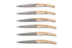 Deejo Art Deco 6FB000101 Olive Wood, 6-piece Steak Knife Set
