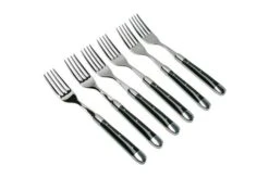 Forge De Laguiole FE62MINBF Set Of 6 Table Forks, Polished, Buffalo Horn