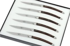 Forge De Laguiole, T6GHIONFRD, Ash Wood Steak Knife Set