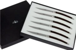 Forge De Laguiole, T6GHIONFRD, Ash Wood Steak Knife Set -Kitchen Knives Store LAT6GHIONFRD 07 forge de laguiole lat6ghionfrd 07