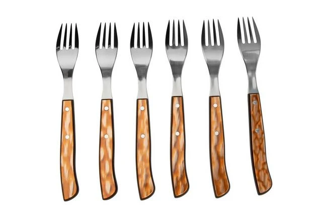 MAM Iberico Brown 14035, Set Of 6 Table Forks 2 MAM Iberico Brown 14035, Set Of 6 Table Forks - Image 2