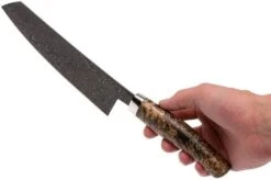 Nesmuk EXCLUSIVE C90 Chef's Knife 18 Cm, Karelian Birch Burl, EDC90BM180 -Kitchen Knives Store NEEDC90BM180 07 nesmuk exclusive needc90bm180 07
