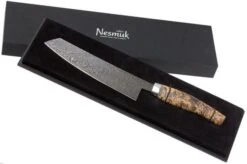 Nesmuk EXCLUSIVE C90 Chef's Knife 18 Cm, Karelian Birch Burl, EDC90BM180 -Kitchen Knives Store NEEDC90BM180 08 nesmuk exclusive needc90bm180 08