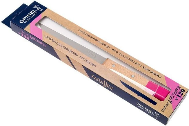 Opinel Parallèle POP N°120 Carving Knife 16 Cm, Fuchsia 7 Opinel Parallèle POP N°120 Carving Knife 16 Cm, Fuchsia - Image 7