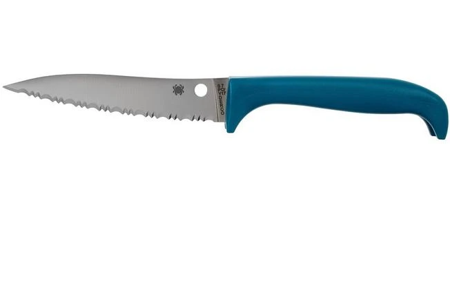 Spyderco Counter Puppy Serrated Tomato Knife Blue, K20SBL 1 Spyderco Counter Puppy Serrated Tomato Knife Blue, K20SBL