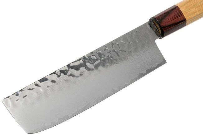 Sakai Takayuki Nakiri 33-Layer Damascus Hammered WA 16 Cm 3 Sakai Takayuki Nakiri 33-Layer Damascus Hammered WA 16 Cm - Image 3