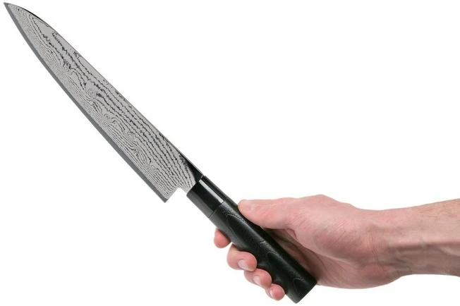 Tojiro Shippu Black Damast Chef's Knife 24 Cm, FD-1595 6 Tojiro Shippu Black Damast Chef's Knife 24 Cm, FD-1595 - Image 6