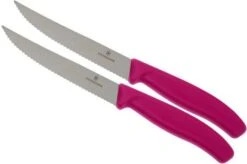 Victorinox Swissclassic Pizza/steak Knife Pink, Set Of 2, 6.7936.12L5B