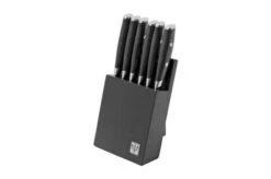 Yaxell Tsuchimon 36771 6-piece Steak Knife Set With Knife Block, Black